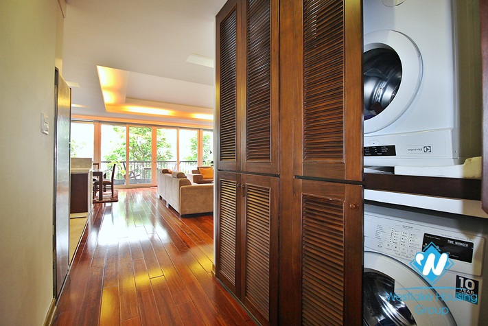 Lake view three bedrooms apartment for rent in Quang Khanh st, Tay Ho